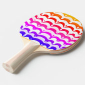 Jazzy Tropical Psychedelic Dripping Stripes Tafeltennisbatje (Voorkant Gekanteld)