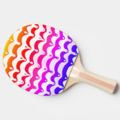 Jazzy Tropical Psychedelic Dripping Stripes Tafeltennisbatje (Zijkant)