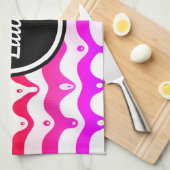 Jazzy Tropical Psychedelic Dripping Stripes Theedoek (Quarter Fold)