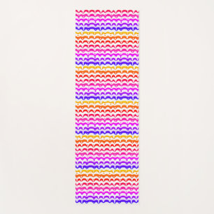 Jazzy Tropical Psychedelic Dripping Stripes Yogamat