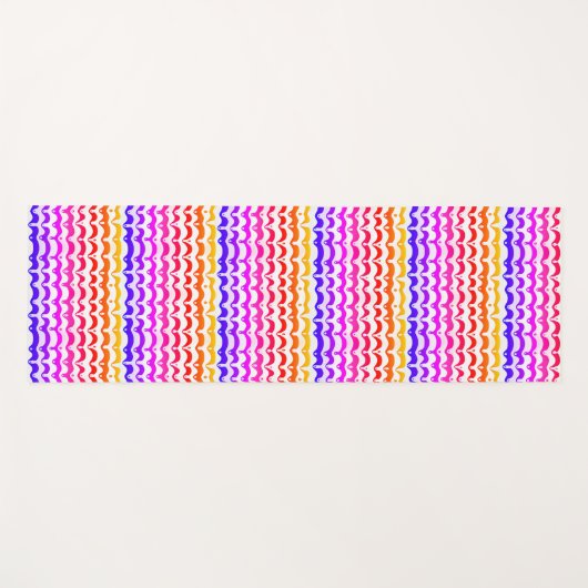 Jazzy Tropical Psychedelic Dripping Stripes Yogamat (Voorkant (horizontaal))