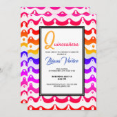 Jazzy Tropical Psychedelic Wavy Stripes Kaart (Voorkant / Achterkant)