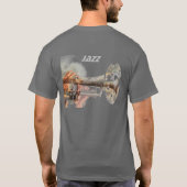 Jazzy Trumpet Flugelhorn T-shirt (Achterkant)