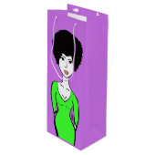 Jazzy Wine Gift Bag Wijn Cadeautas (Voorkant Gekanteld)