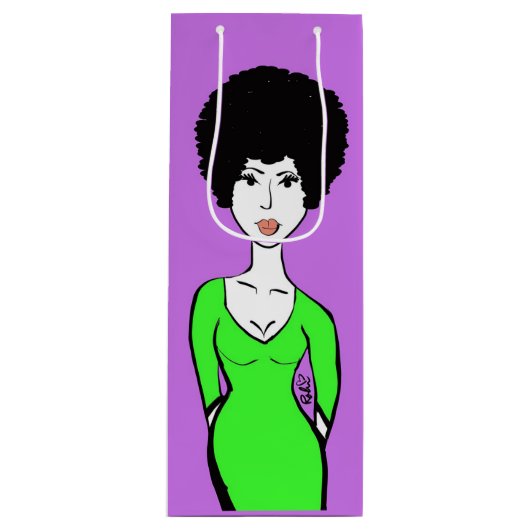 Jazzy Wine Gift Bag Wijn Cadeautas (Voorkant)