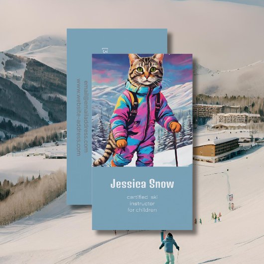 Jazzy winterkat - ski visitekaartje
