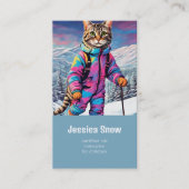Jazzy winterkat - ski visitekaartje (Voorkant)