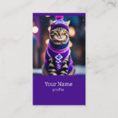 Jazzy winterkat - visitekaartje (Voorkant)