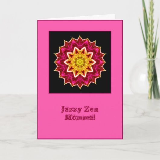 Jazzy Zen Momma Mandala Verjaardag Kaart (Voorkant)