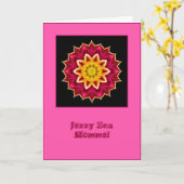 Jazzy Zen Momma Mandala Verjaardag Kaart (Gele Bloem)