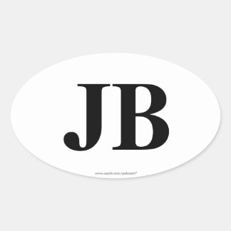"JB" Jacksonville Beach, FL Oval Bumperstickers Ovale Sticker