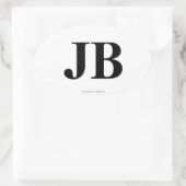 "JB" Jacksonville Beach, FL Oval Bumperstickers Ovale Sticker (Tas)