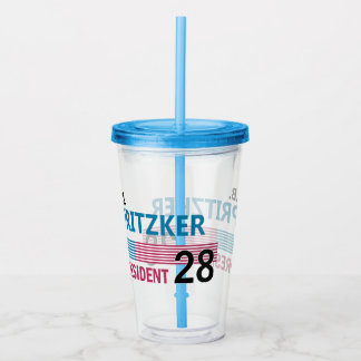 JB Pritzker 2028 Acryl Drinkbeker