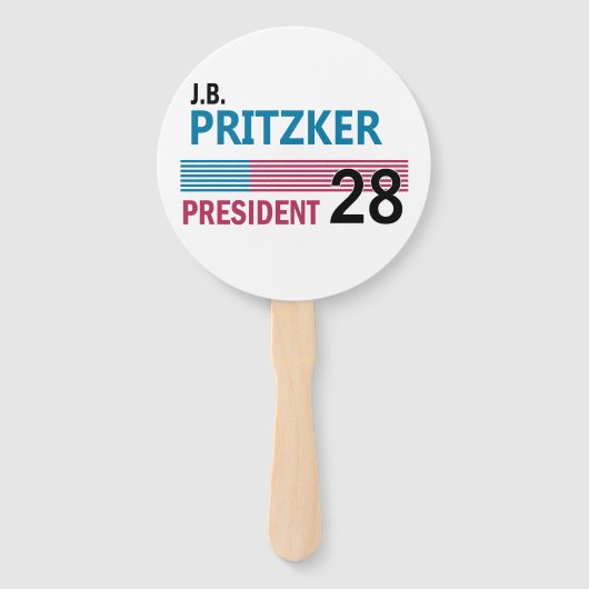 JB Pritzker 2028 Handwaaier (Voorkant)