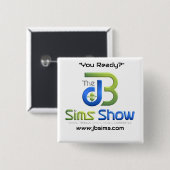 "JB Sims Show Unity Square Button - Collectible Pi (Voorkant /achterkant)