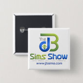 "JB Sims Show Unity Square Button - Collectible Pi (Voorkant /achterkant)
