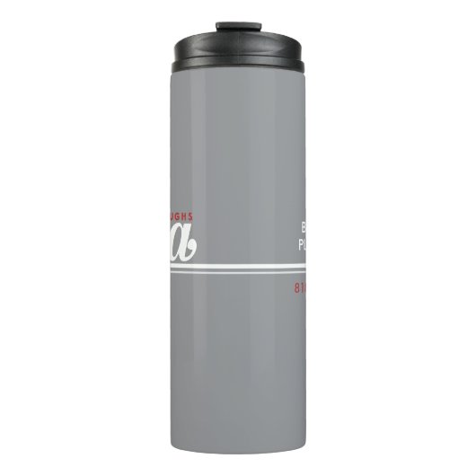 JBHS VMA Black with White Logo Customizable Thermosbeker (Voorkant)