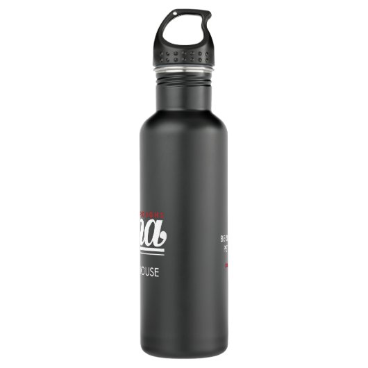 JBHS VMA Black with White Logo Customizable Waterfles (Voorkant)