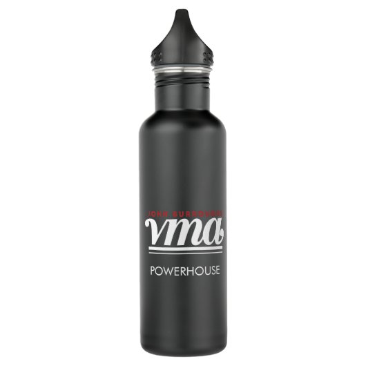 JBHS VMA Black with White Logo Customizable Waterfles (Links)