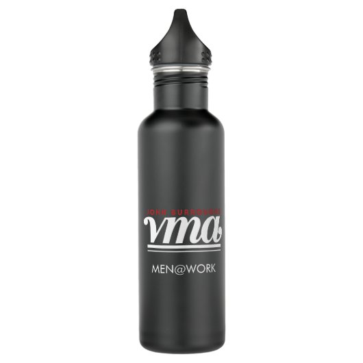 JBHS VMA Black with White Logo Customizable Waterfles (Links)