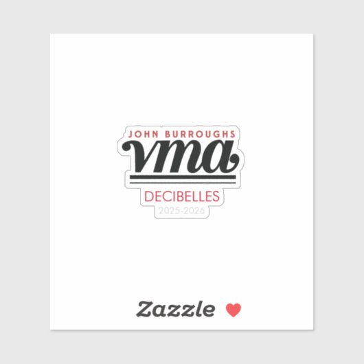 JBHS VMA Custom Vinyl Sticker met Jaar (Vel)