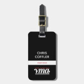 JBHS VMA Zwart Bagagelabel Volledige info (Voorkant verticaal)