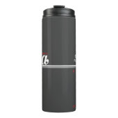 JBHS VMA Zwart met Wit Logo Aanpasbaar Thermosbeker (Voorkant)