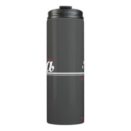 JBHS VMA Zwart met Wit Logo Aanpasbaar Thermosbeker