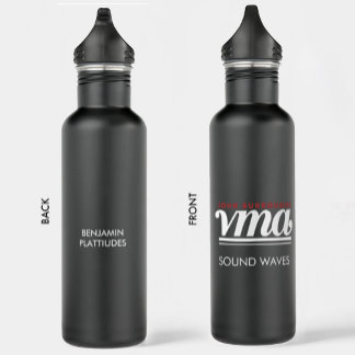 JBHS VMA Zwart met Witte Logo  Waterfles