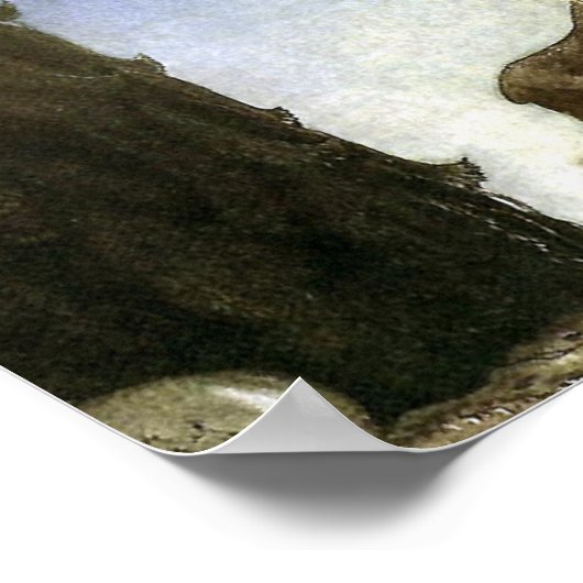 Jbleap the elk John Bauer Poster (Hoek)