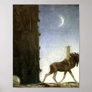 Jbleap the elk John Bauer Poster