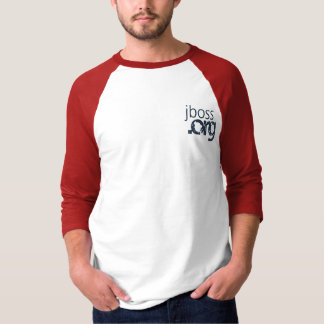 JBoss Hulpmiddelen bevonden Word Raglan 3/4 Rood v T-shirt