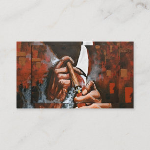 JBVVFG Man die sigaar rookt Poster Canvas Schilder Visitekaartje