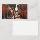 JBVVFG Man Smoking Cigar Poster Canvas Painting Visitekaartje (Voorkant / Achterkant)