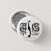 JC Gothic Negative Button (Voorkant /achterkant)
