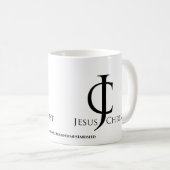 JC Jesus Christus Logo past het aan Koffiemok (Voorkant rechts)
