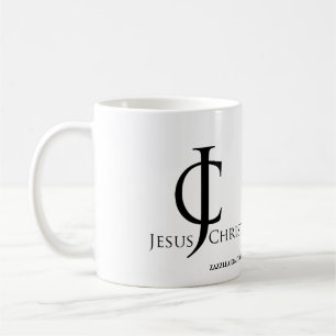 JC Jesus Christus Logo past het aan Koffiemok