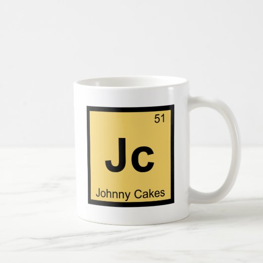 Jc - Johnny Cakes Chemistry Periodic Table Symbol Koffiemok (Rechts)