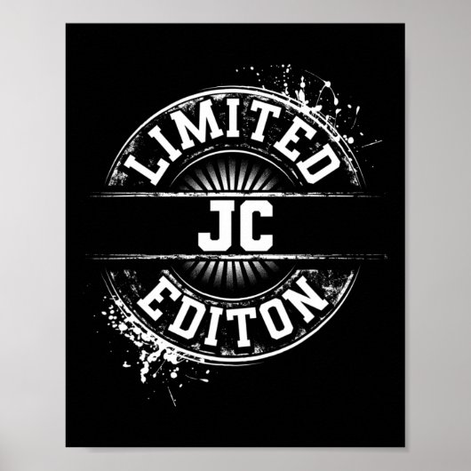 JC Limited Edition Grappige gepersonaliseerde naam Poster (Voorkant)