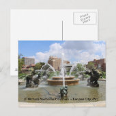 JC Nichols Memorial Fountain # 7 Briefkaart (Voorkant / Achterkant)