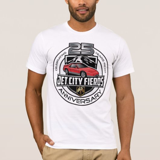 JCF 25e Jubileum Red Notchie T-shirt (Voorkant)