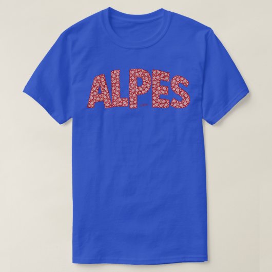 JCombs Franse Alpen met sneeuw T-shirt (Design voorkant)