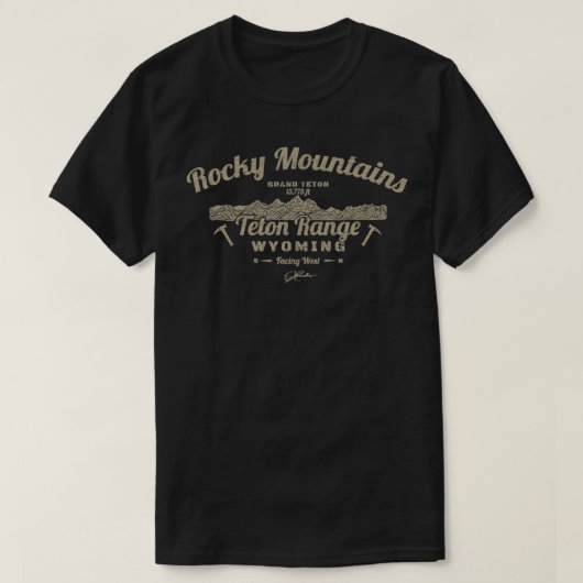 JCombs Grand Teton, Teton Range, Rocky Mountains T-shirt (Design voorkant)