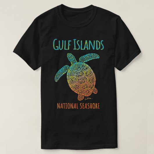 JCombs Gulf Islands National Seashore, Sea Turtle, T-shirt (Design voorkant)