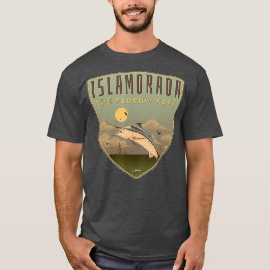 JCombs Islamorada The Florida Keys Marlin T-shirt (Voorkant)