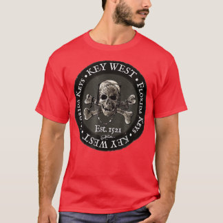 JCombs Key West, FL, Pirate Skull & Crossbones T-shirt