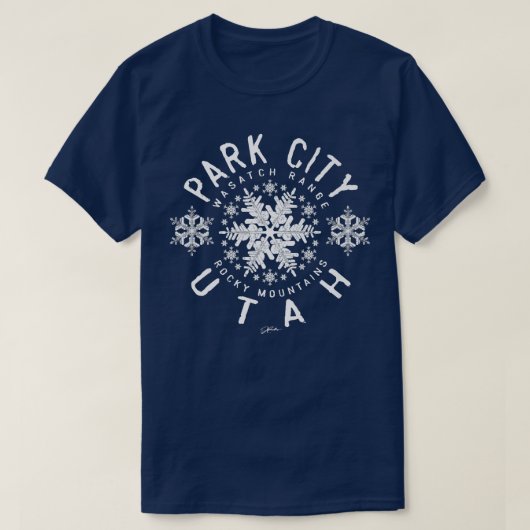 JCombs Park City, Utah, sneeuw T-shirt (Design voorkant)