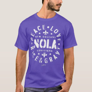 JCombs Peace, Love, Rice & Gravy, New Orleans T-shirt