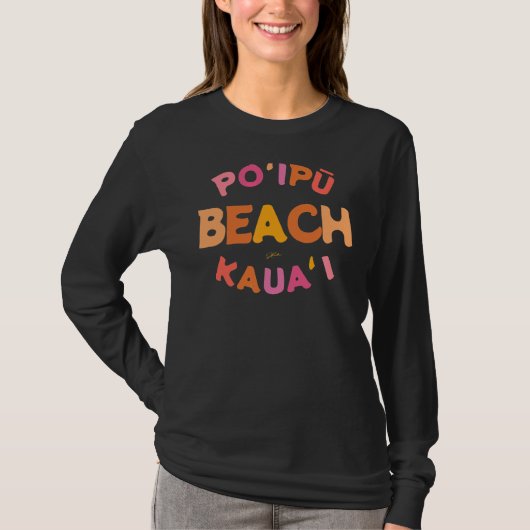 Jcombs Poipu Beach Kauai Hawaii Beach T-shirt (Voorkant)
