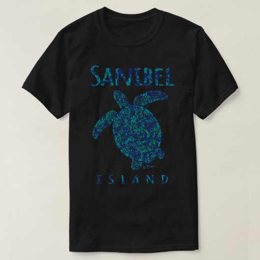 JCombs Sanibel Island, FL, Zee Turtle, Beach T-shirt (Design voorkant)